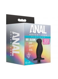 Черный анальный вибромассажёр Silicone Vibrating Prostate Massager 02 - 10,8 см. - Blush Novelties - в Череповце купить с доставкой