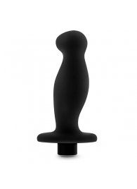 Черный анальный вибромассажёр Silicone Vibrating Prostate Massager 02 - 10,8 см. - Blush Novelties - в Череповце купить с доставкой