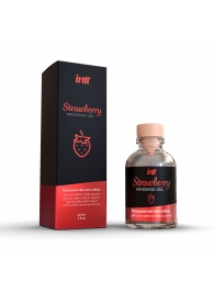 Массажный гель с ароматом клубники Strawberry - 30 мл. - INTT - купить с доставкой в Череповце