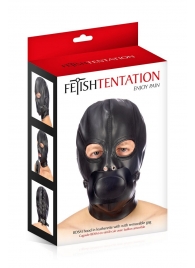 Маска-шлем с прорезями для глаз и регулируемым кляпом - Fetish Tentation - купить с доставкой в Череповце