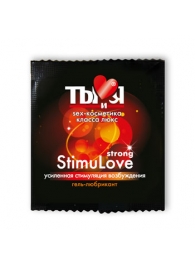 Разогревающий гель-лубрикант Stimulove Strong в одноразовой упаковке - 4 гр. - Биоритм - купить с доставкой в Череповце
