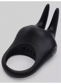 Черное эрекционное виброкольцо Sensation Rechargeable Vibrating Rabbit Love Ring - Fifty Shades of Grey - в Череповце купить с доставкой