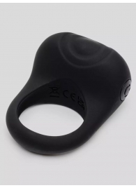 Черное эрекционное виброкольцо Sensation Rechargeable Vibrating Love Ring - Fifty Shades of Grey - в Череповце купить с доставкой