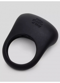 Черное эрекционное виброкольцо Sensation Rechargeable Vibrating Love Ring - Fifty Shades of Grey - в Череповце купить с доставкой