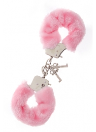 Металлические наручники с розовой меховой опушкой METAL HANDCUFF WITH PLUSH PINK - Dream Toys - купить с доставкой в Череповце