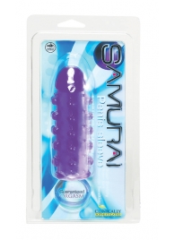 Закрытая фиолетовая насадка с пупырышками SAMURAI PENIS SLEEVE PURPLE - 14,5 см. - NMC - в Череповце купить с доставкой