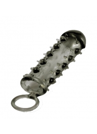 Дымчатая стимулирующая насадка с закрытой головкой SAMURAI PENIS SLEEVE BLACK - 14,5 см. - NMC - в Череповце купить с доставкой