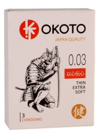 Тонкие презервативы OKOTO Thin Extra Soft - 3 шт. - Sitabella - купить с доставкой в Череповце