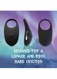 Черное эрекционное виброкольцо Thor Cockring - FeelzToys - в Череповце купить с доставкой