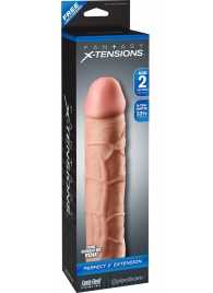 Телесная насадка Fantasy X-tensions Perfect 2  Extension - 20,3 см. - Pipedream - в Череповце купить с доставкой