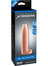 Насадка-расширитель с кольцом для подхвата мошонки Real Feel Enhancer - 14 см. - Pipedream - в Череповце купить с доставкой