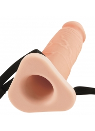 Телесный реалистичный фаллоимитатор с полостью Silicone Hollow Extension - 20 см. - Pipedream - купить с доставкой в Череповце