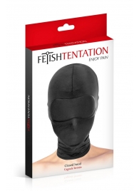 Сплошная маска-шлем с имитацией повязки для глаз - Fetish Tentation - купить с доставкой в Череповце
