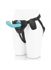 Голубая изогнутая насадка 6in Remote Control Ripple P-Spot G-Spot на черных трусиках - 16 см. - Pegasus - купить с доставкой в Череповце