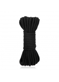 Черная хлопковая веревка для связывания Bondage Rope - 10 м. - Lux Fetish - купить с доставкой в Череповце