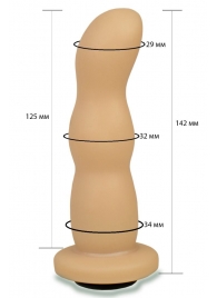 Телесная рельефная насадка Harness - 14,2 см. - LOVETOY (А-Полимер) - купить с доставкой в Череповце