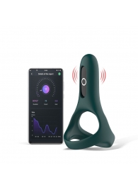 Изумрудное виброкольцо Magic Motion Rise с подхватом мошонки - Magic Motion - в Череповце купить с доставкой