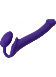 Фиолетовый безремневой страпон Silicone Bendable Strap-On - size M - Strap-on-me - купить с доставкой в Череповце