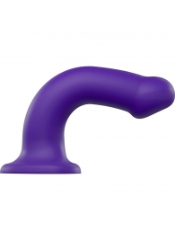Фиолетовый фаллоимитатор-насадка Strap-On-Me Dildo Dual Density size L - 19 см. - Strap-on-me - купить с доставкой в Череповце