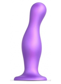 Фиолетовая насадка Strap-On-Me Dildo Plug Curvy size L - Strap-on-me - купить с доставкой в Череповце