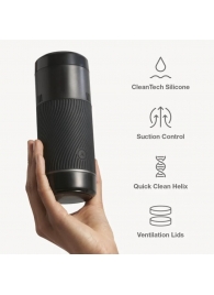 Черный мастурбатор с контролем всасывания Arcwave Pow Stroker - Arcwave - в Череповце купить с доставкой