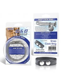 Кольцо на пенис SNAP COCK RING из искусственной кожи на клепках - BlueLine - в Череповце купить с доставкой