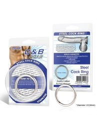 Стальное эрекционное кольцо STEEL COCK RING - 4.5 см. - BlueLine - в Череповце купить с доставкой