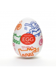 Мастурбатор-яйцо Keith Haring EGG STREET - Tenga - в Череповце купить с доставкой