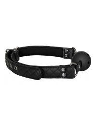 Черный кляп-шарик BALL GAG DIAMOND - Dream Toys - купить с доставкой в Череповце