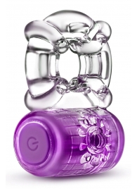 Фиолетовое эрекционное виброкольцо One Night Stand Vibrating C-Ring - Blush Novelties - в Череповце купить с доставкой