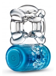 Синее эрекционное виброкольцо One Night Stand Vibrating C-Ring - Blush Novelties - в Череповце купить с доставкой