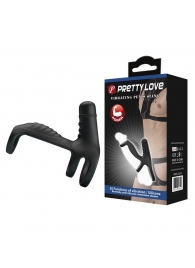 Черная вибронасадка на пенис Vibrating Penis Sling - Baile - в Череповце купить с доставкой