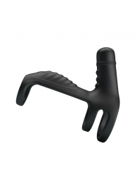 Черная вибронасадка на пенис Vibrating Penis Sling - Baile - в Череповце купить с доставкой