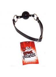 Силиконовый черный кляп-шарик на ремне Black Ballgag - Erotic Fantasy - купить с доставкой в Череповце