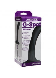 Черная изогнутая насадка Vac-U-Lock G-Spot - 16,5 см. - Doc Johnson - купить с доставкой в Череповце