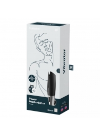 Черный мастурбатор с вибрацией Power Masturbator - Satisfyer - в Череповце купить с доставкой