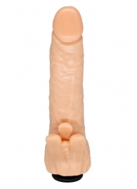 Телесная гелевая насадка-фаллос с клиторальными лепестками - 18,5 см. - LOVETOY (А-Полимер) - купить с доставкой в Череповце