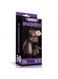 Женский темнокожий страпон Easy Strapon Set 7 Inch - 18 см. - Lovetoy - купить с доставкой в Череповце