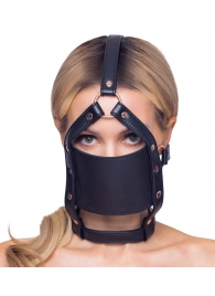 Черный намордник с кляпом-шаром Head Harness With A Gag - Orion - купить с доставкой в Череповце
