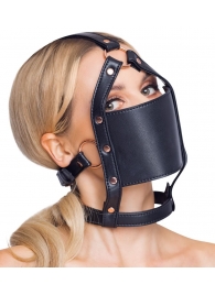 Черный намордник с кляпом-шаром Head Harness With A Gag - Orion - купить с доставкой в Череповце