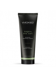 Массажный легкий крем WICKED Sage plus Sea Salt - 120 мл. - Wicked - купить с доставкой в Череповце