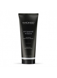 Массажный легкий крем WICKED Stripped plus Bare - 120 мл. - Wicked - купить с доставкой в Череповце