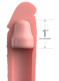 Телесная насадка-удлинитель 1 Inch Silicone X-tension - 17,8 см. - Pipedream - в Череповце купить с доставкой