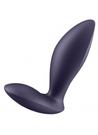 Фиолетовый анальный вибростимулятор Power Plug - Satisfyer - в Череповце купить с доставкой