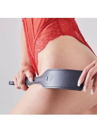 Черная кожаная шлепалка SitaBlack - 30 см. - Sitabella - купить с доставкой в Череповце