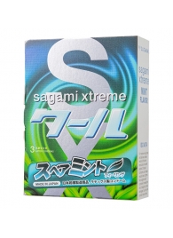 Презервативы Sagami Xtreme Mint с ароматом мяты - 3 шт. - Sagami - купить с доставкой в Череповце