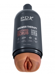 Мастурбатор-вагина цвета карамели Shower Therapy Soothing Scrub - Pipedream - в Череповце купить с доставкой