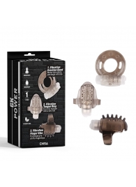 Набор из 3 дымчатых эрекционных колец с вибрацией Teasers Ring Kit - Chisa - в Череповце купить с доставкой