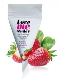 Съедобное согревающее массажное масло Love Me Tender Strawberry с ароматом клубники - 10 мл. - Love to Love - купить с доставкой в Череповце