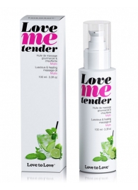 Съедобное согревающее массажное масло Love Me Tender Mojito с ароматом мохито - 100 мл. - Love to Love - купить с доставкой в Череповце